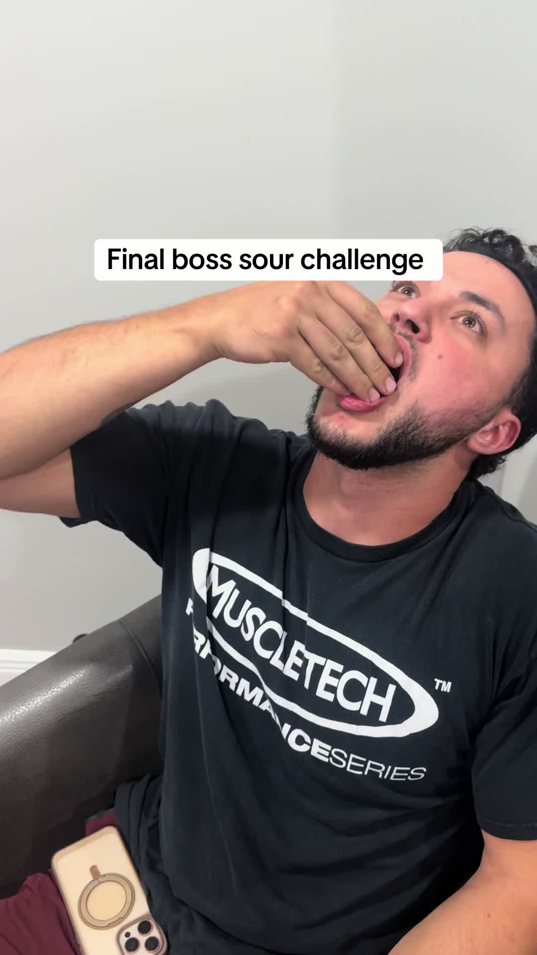 TikTok post by @moxyafterhours for Final Boss Sour. Caption reads: That level 3 gets to ya😂 @finalbosssour....