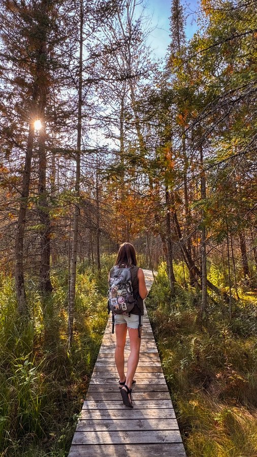 Instagram post by @emilyventures for Pure Michigan. Caption reads: I just got back from the most peaceful long....