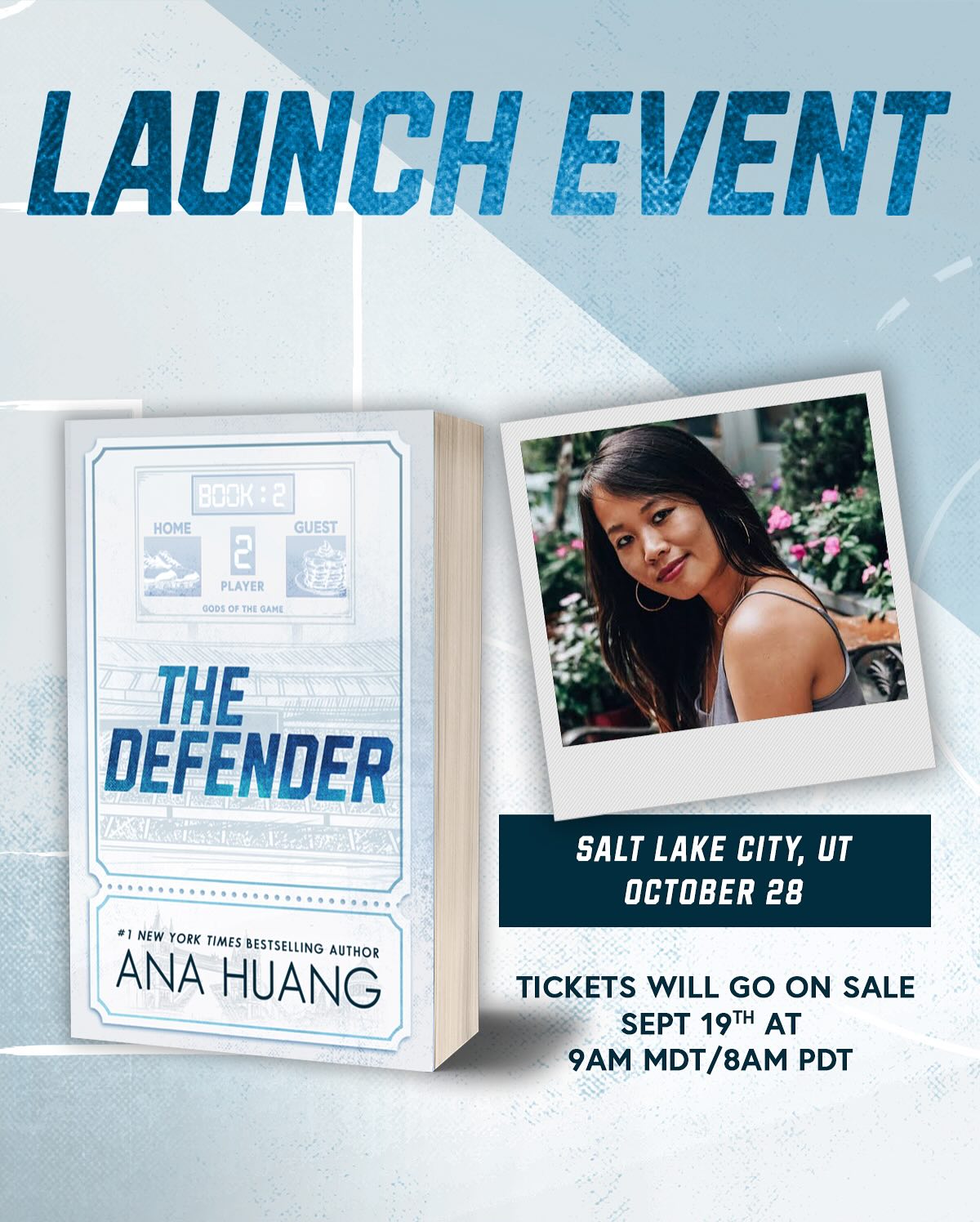 Instagram post by @authoranahuang for Bloom Books. Caption reads: EDIT: The event is on October 29, not October 28....