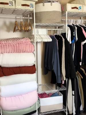 TikTok post by @karlabarrios41 for Raybee Furniture. Caption reads: Raybee Metal Garment Rack @Raybee #clothesrack....