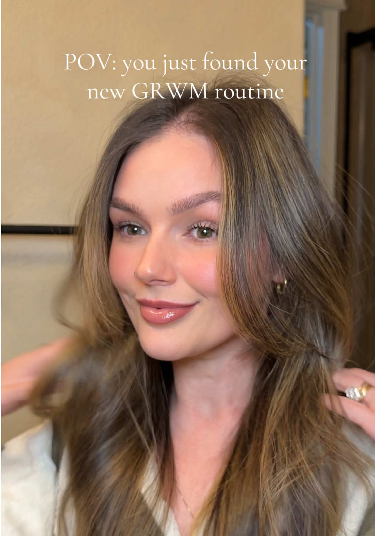 TikTok post by @taylorrschroeder for Emi Jay. Caption reads: [...] @Patrick Ta Beauty @ALASTIN Skincare @Emi....