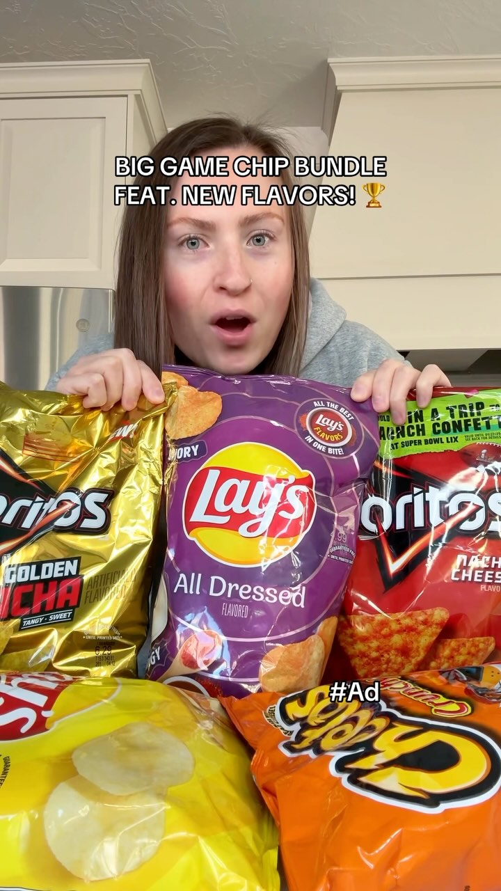 Instagram post by @morganchomps for FritoLay. Caption reads: #Ad Be the MVP of snacks this playoff season with....