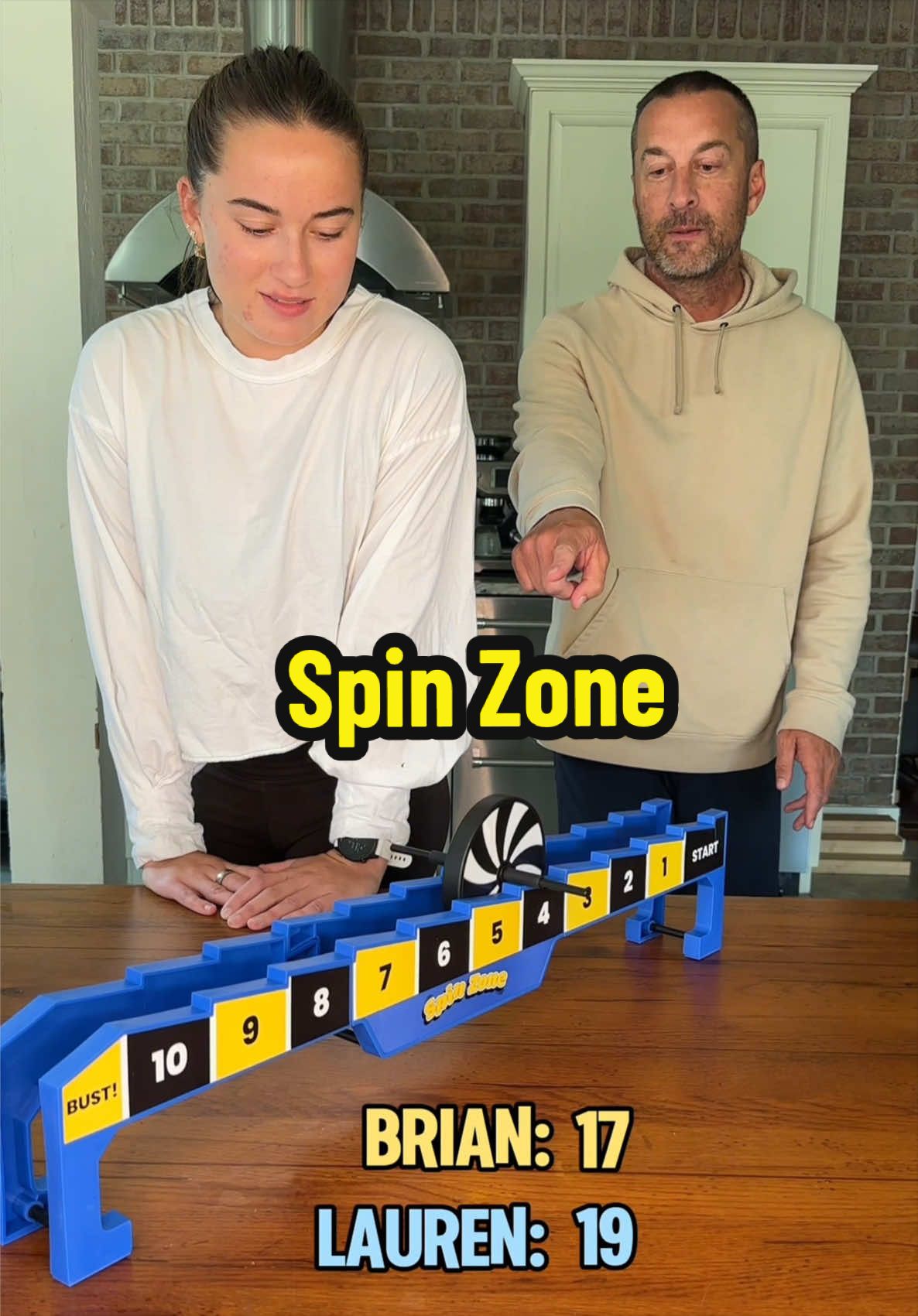 TikTok post by @klemfamily for What Do You Meme?. Caption reads: Turns out one of us is a PRO at #SpinZone! Click....