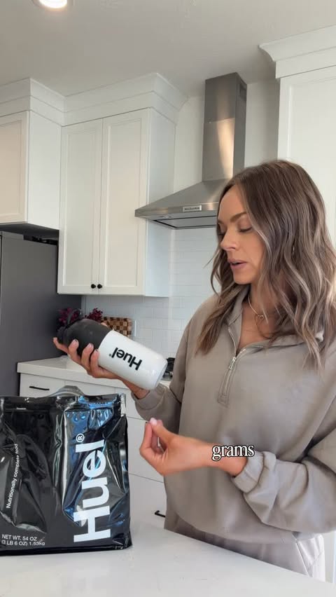 Instagram post by @emilie.melton for Huel. Caption reads: Starting homeschool has meant a BIG shift to my....