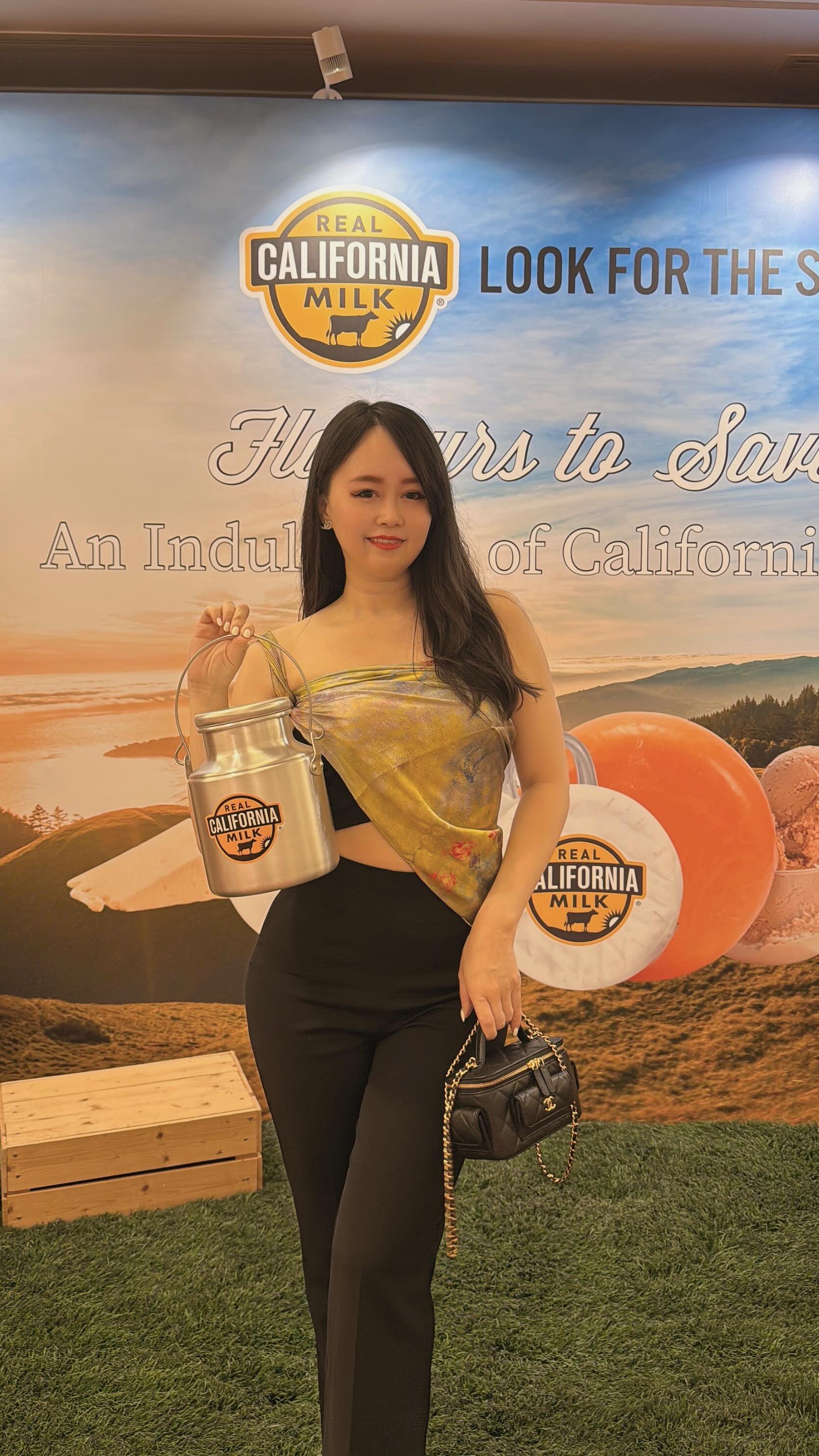 Instagram post by @ginnykek for Real California Milk. Caption reads: From creamy, smoky to tangy. California Cheese....