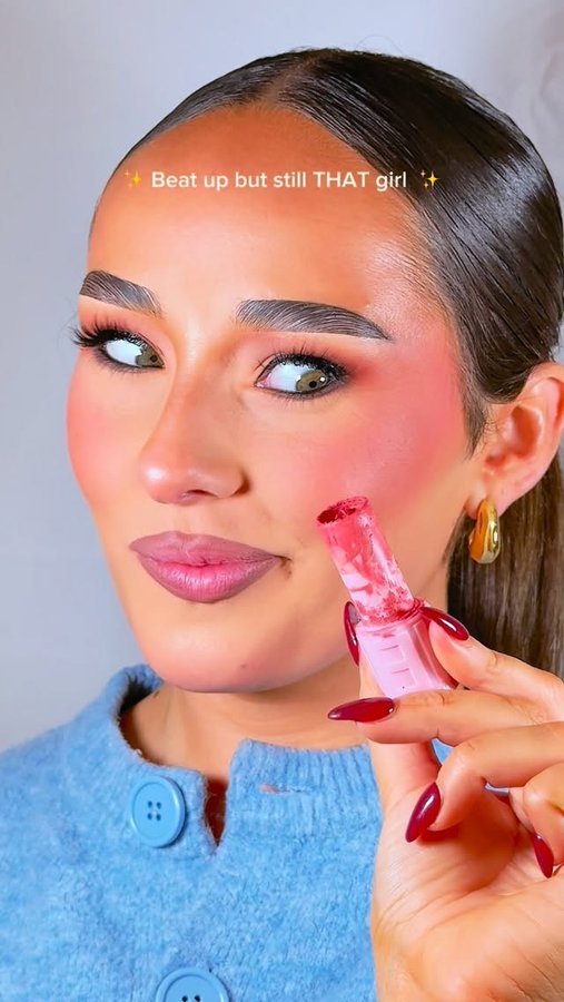 Instagram post by @caradowntonn for Kylie Cosmetics. Caption reads: We will never part ways….. 💖💖💖 @kyliecosmetics.