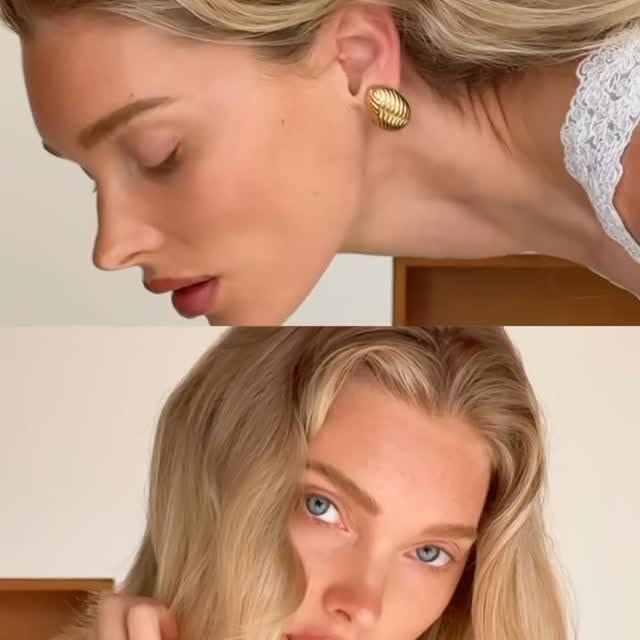 Instagram post by @hoskelsa for Maria Nila. Caption reads: Color refresh with @marianilastockholm 🫧 Pearl....