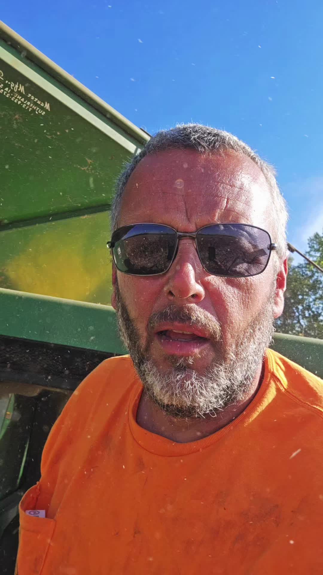 TikTok post by @growincorn2020 for John Deere. Caption reads: @John Deere #dogsoftiktok #farmtok....