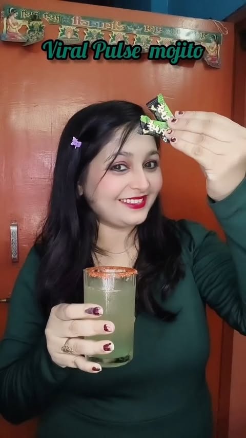 Instagram post by @sujata_sujji for Pulse. Caption reads: 👀 #PulseUpYourDrink Challenge is LIVE Normal....