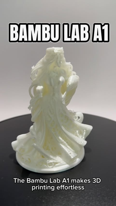 Instagram post by @brigitteilkaysavran for Bambu Lab. Caption reads: Creating something amazing with the Bambu Lab A1....