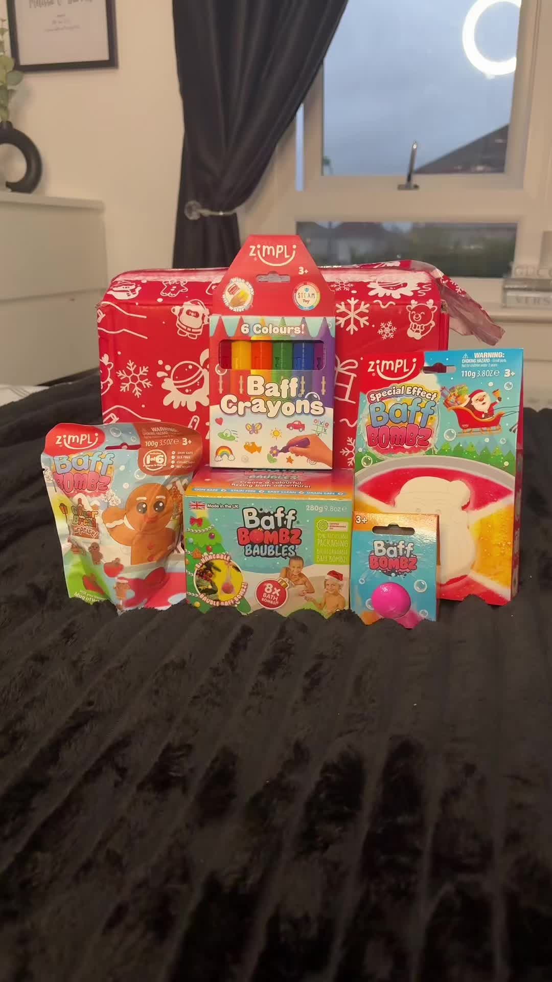 TikTok post by @mmelissalmcmanus for Zimpli Kids. Caption reads: Such a fun bath bundle from @Zimpli Kids....