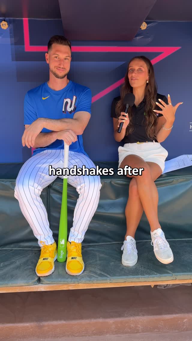 Instagram post by @baseballforbaddies for Sage. Caption reads: Asking these high performers the REAL questions....