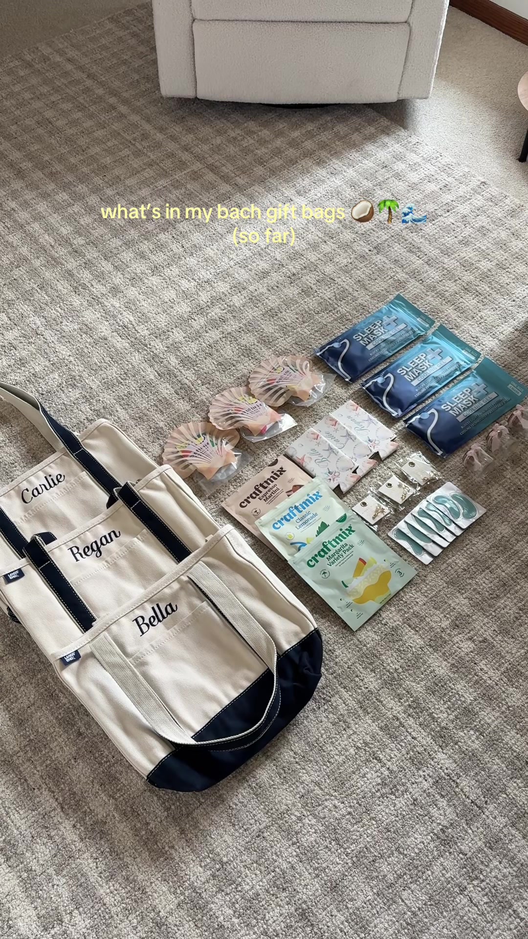 TikTok post by @bellamarieco for TheraICE. Caption reads: [...] #bacheloretteweekend @Craftmix @TheraICE....