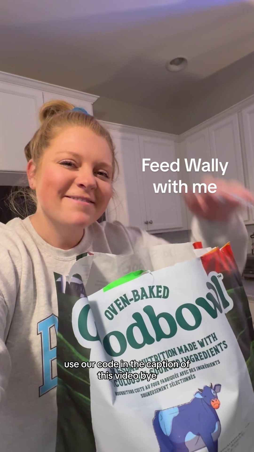 TikTok post by @wally_the_pit for Native Pet. Caption reads: [...] crafted recipes (code: WALLY_FC)  • @Native....