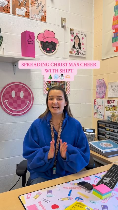 Instagram post by @mcpeekteaches for Shipt. Caption reads: Spreading holiday cheer with the help of @shipt !!....