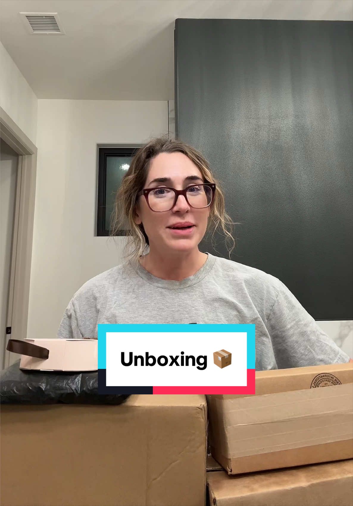 TikTok post by @raediantbeauty_hmua for myQ. Caption reads: [...] in the new house 🙌🏼🥳 Sadly the @myQ....