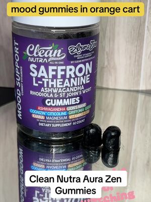 TikTok post by @colette00000 for Clean Nutra. Caption reads: Clean Nutra Aura Zen Emotional Wellness Gummies....