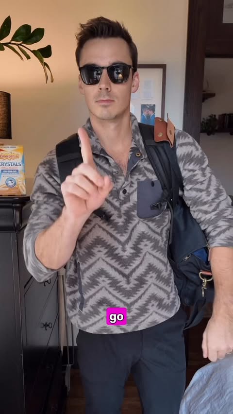 Instagram post by @leichtning for Emergen-C. Caption reads: [...] to catch your flight. That’s where @emergenc....