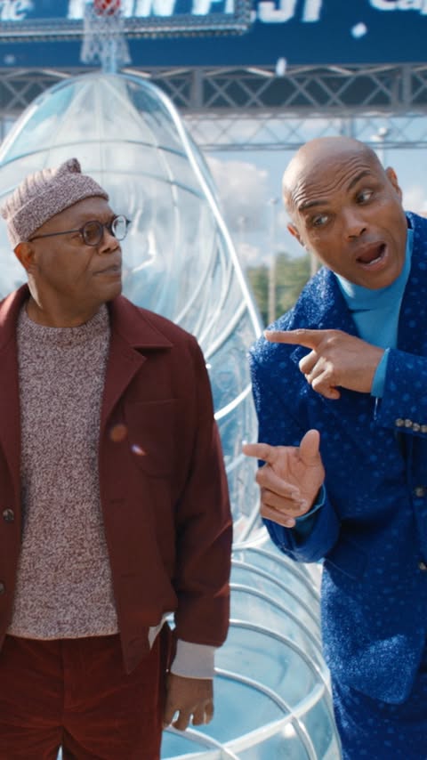 Instagram post by @samuelljackson for Capital One. Caption reads: [...] taking over #MarchMadness this year.....