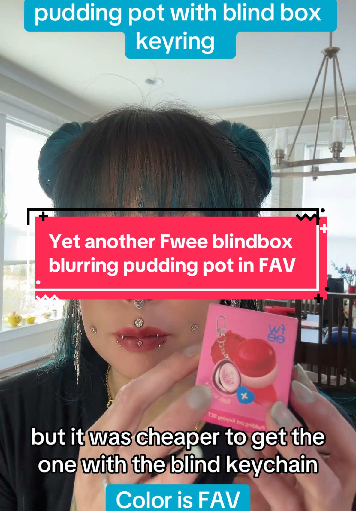 TikTok post by @blover2021 for Fwee Makeup. Caption reads: #lipcolor #blurringpuddingpot #fwee....