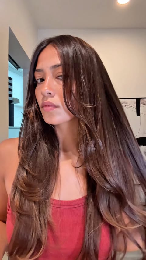 Instagram post by @calidoniomia for Briogeo. Caption reads: My hair has never looked shinier using @briogeo ,....