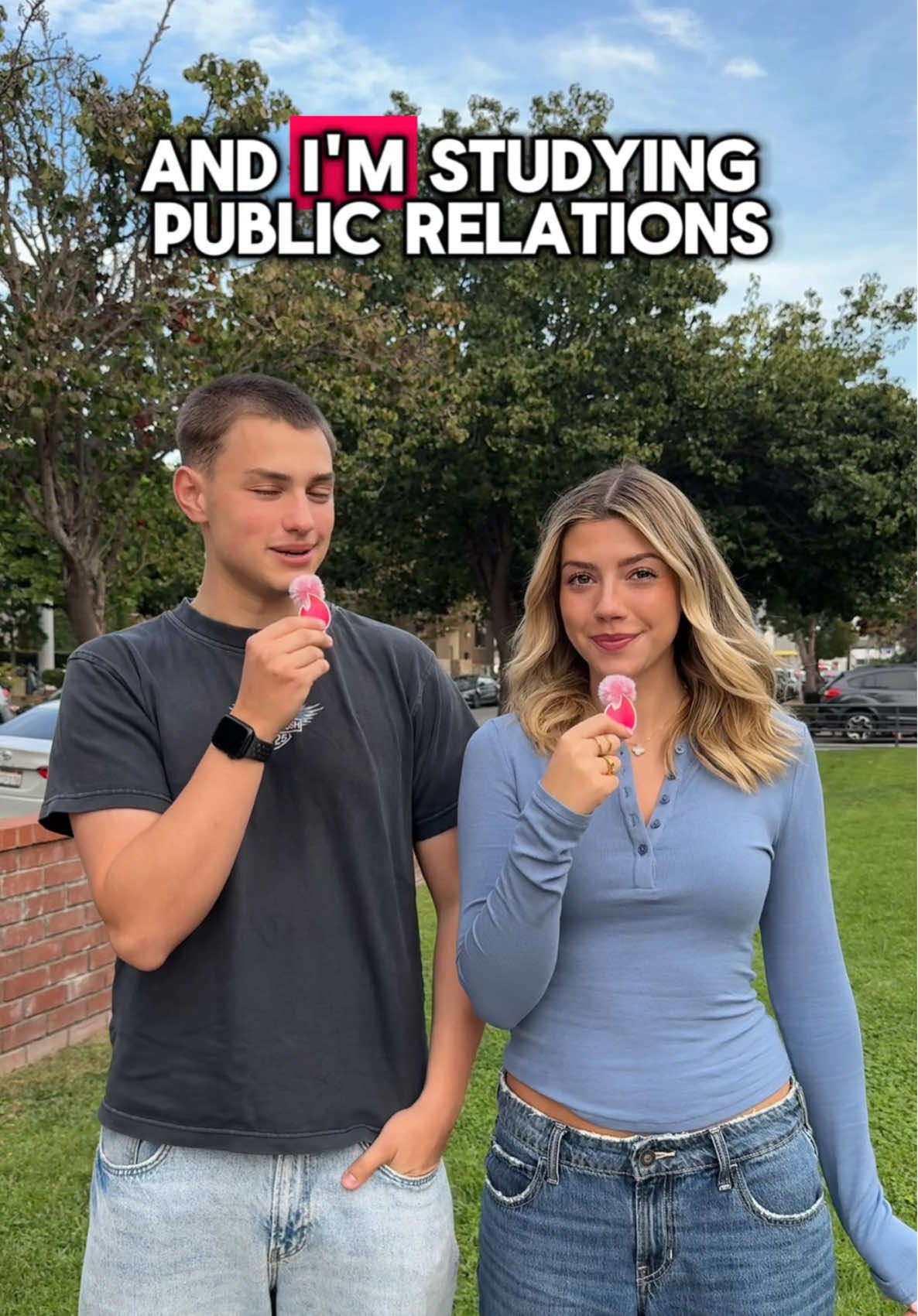 TikTok post by @itssissysheridan for Tinder. Caption reads: Asking student @Tinder prompts IRL 🔥❤️‍🔥....