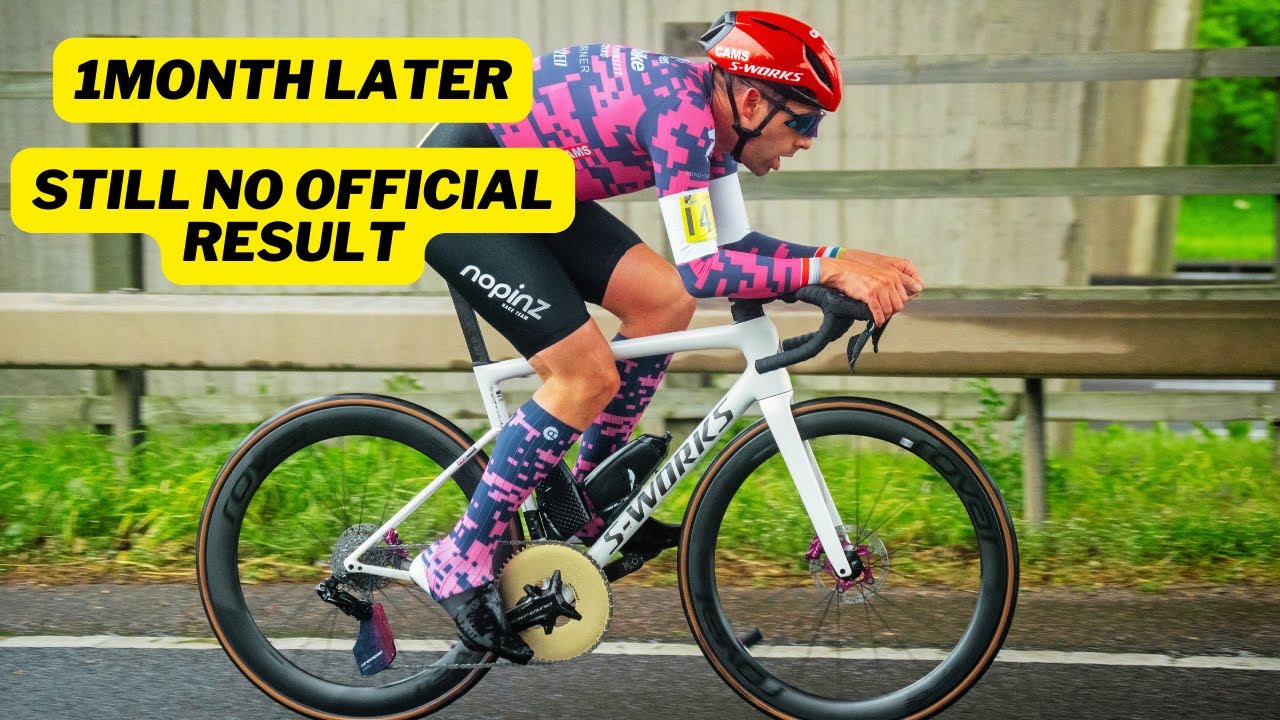 YouTube post by @AlexDowsettOfficial for Veloforte. Caption reads: The Most Controversial Race of 2024 - Road Bike TT....