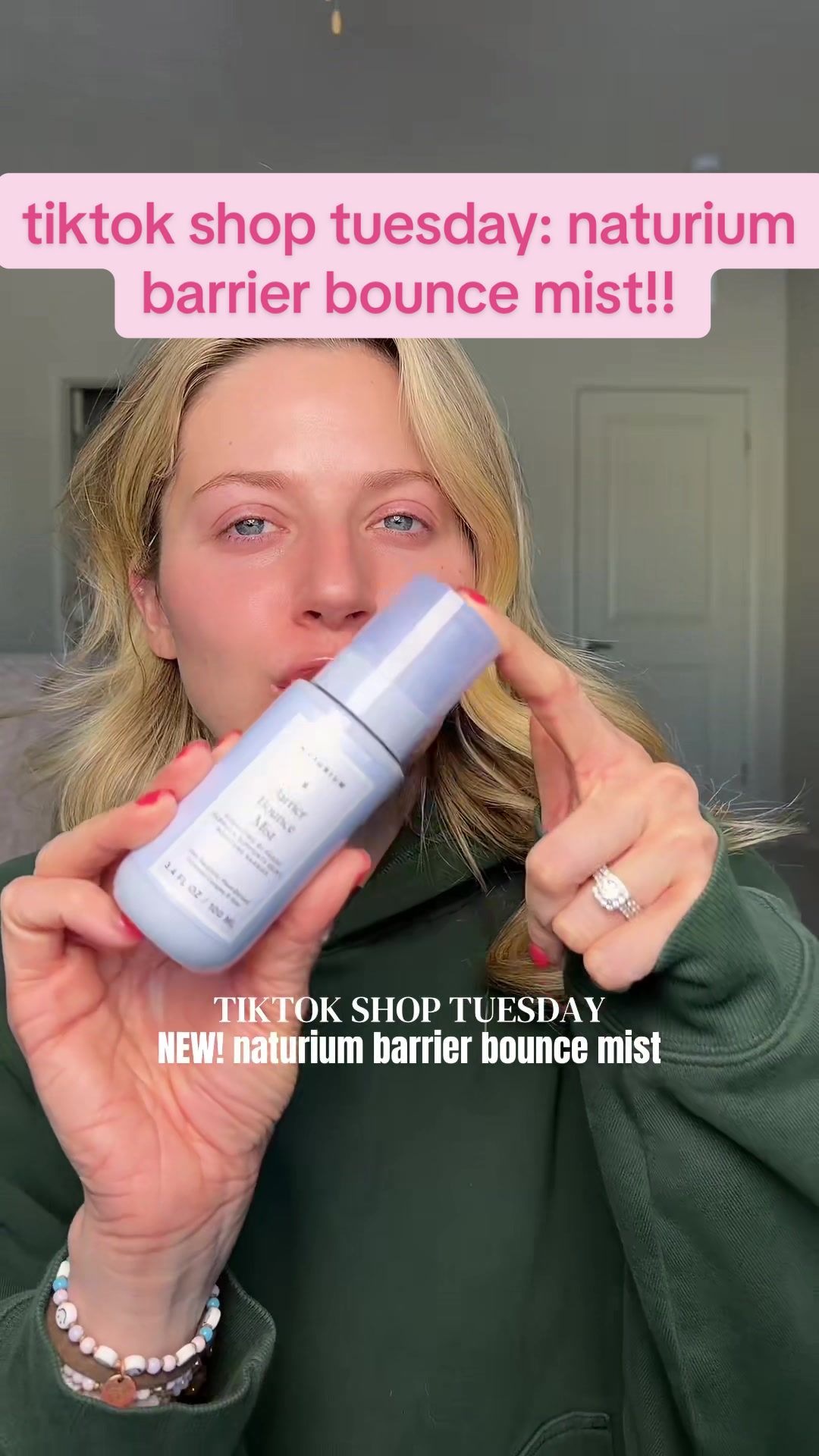 TikTok post by @skincarewithshelbs for Naturium. Caption reads: [...] tuesday - featuring the new @Naturium....
