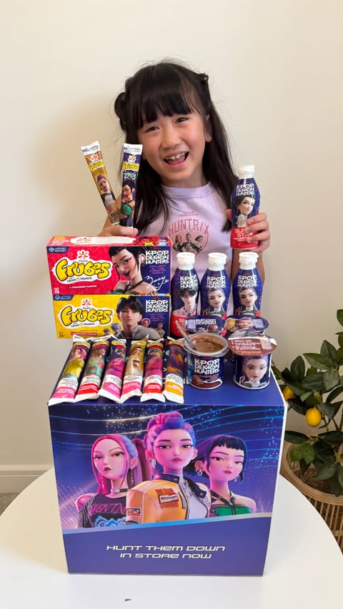 Instagram post by @abbyteh for Bump Baby & You. Caption reads: [AD]POV: KPop Demon Hunters meets snack time!....