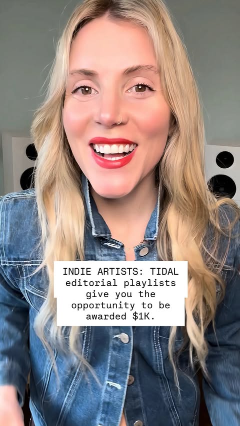 Instagram post by @besonovi for TIDAL. Caption reads: [...] artists, upload your music for free @tidal....