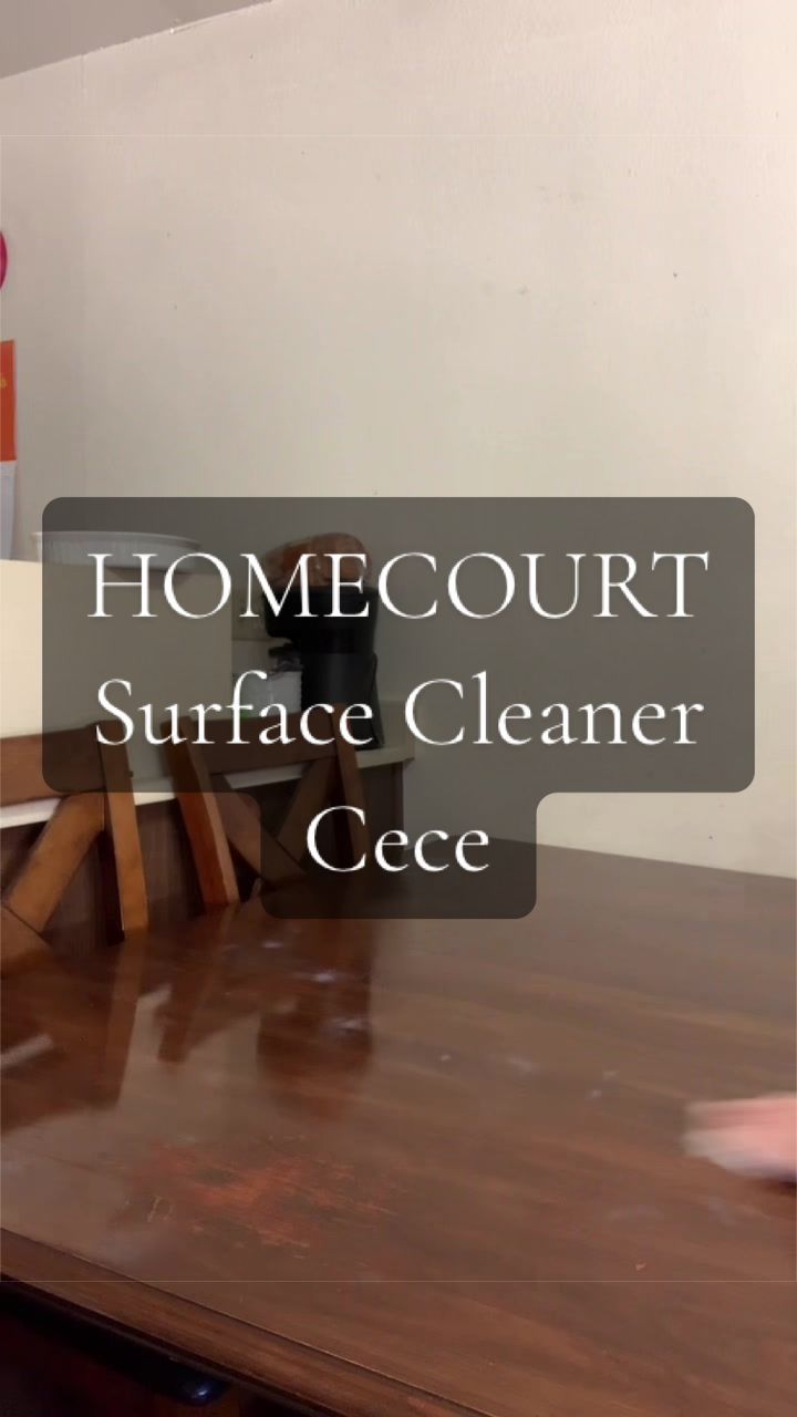 TikTok post by @mejiamom1219 for Homecourt. Caption reads: Love this surface cleaner by @Homecourt.....