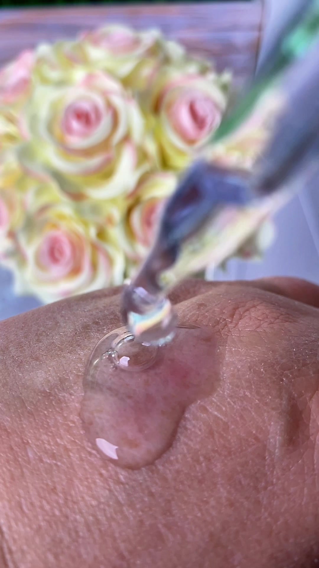 TikTok post by @glitterystyle for Asterwood Beauty. Caption reads: Asterwood Copper Peptide Serum. Free sample....