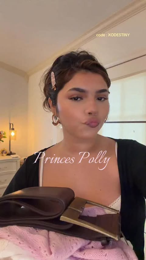 Instagram post by @ladestinyluna for Princess Polly. Caption reads: my spring picks from @princesspolly 🎀 use code....