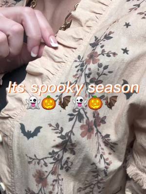 TikTok post by @christieblume26 for SageVell. Caption reads: Halloween but give it some Boho vibes….🦇👻🎃....