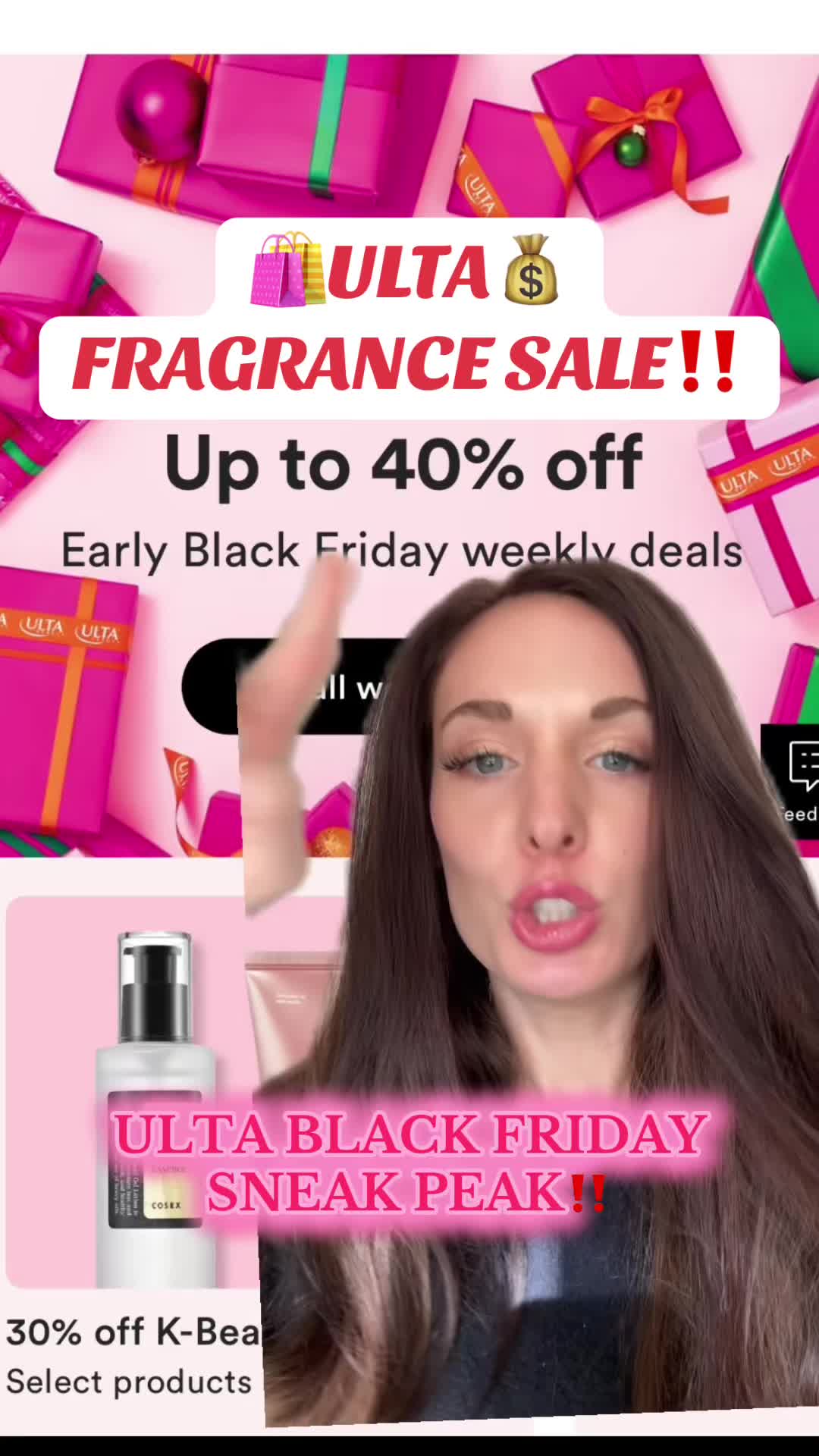 TikTok post by @leanne.bretanha for Snif. Caption reads: [...] ##perfumetok @Ulta Beauty @Snif @Ellis....