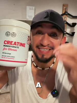 TikTok post by @teran.fitness for Old School Labs. Caption reads: Old School Labs Creatine Monohydrate for Women....