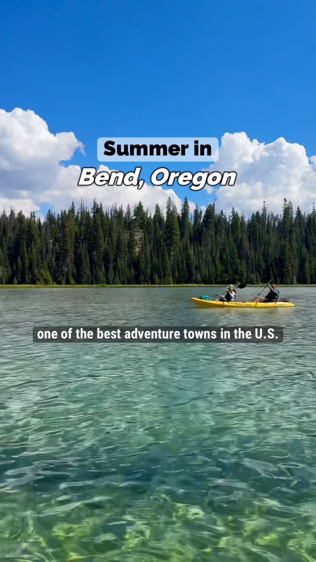 Instagram post by @mattandkarensmith for Visit Bend. Caption reads: A Bend summer is our favorite kind of summer.....