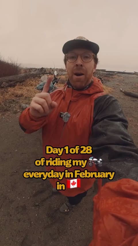 Instagram post by @ckxgear for Flying Eyes Optics. Caption reads: Day 1 of 28 of riding my 🏍️ every day in February....