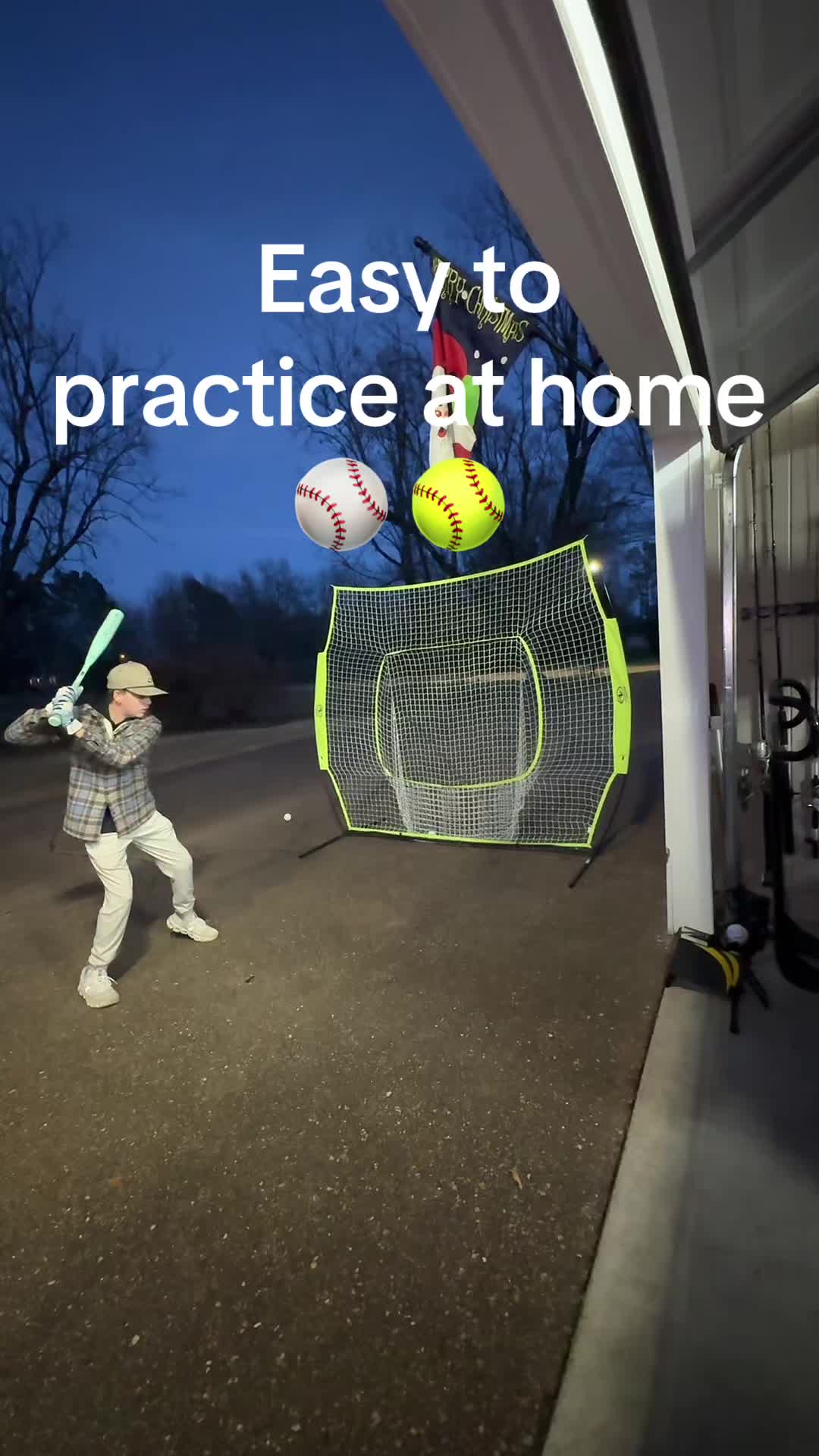 TikTok post by @mommalogger for Sklz. Caption reads: @SKLZ  making baseball or softball  practice at....