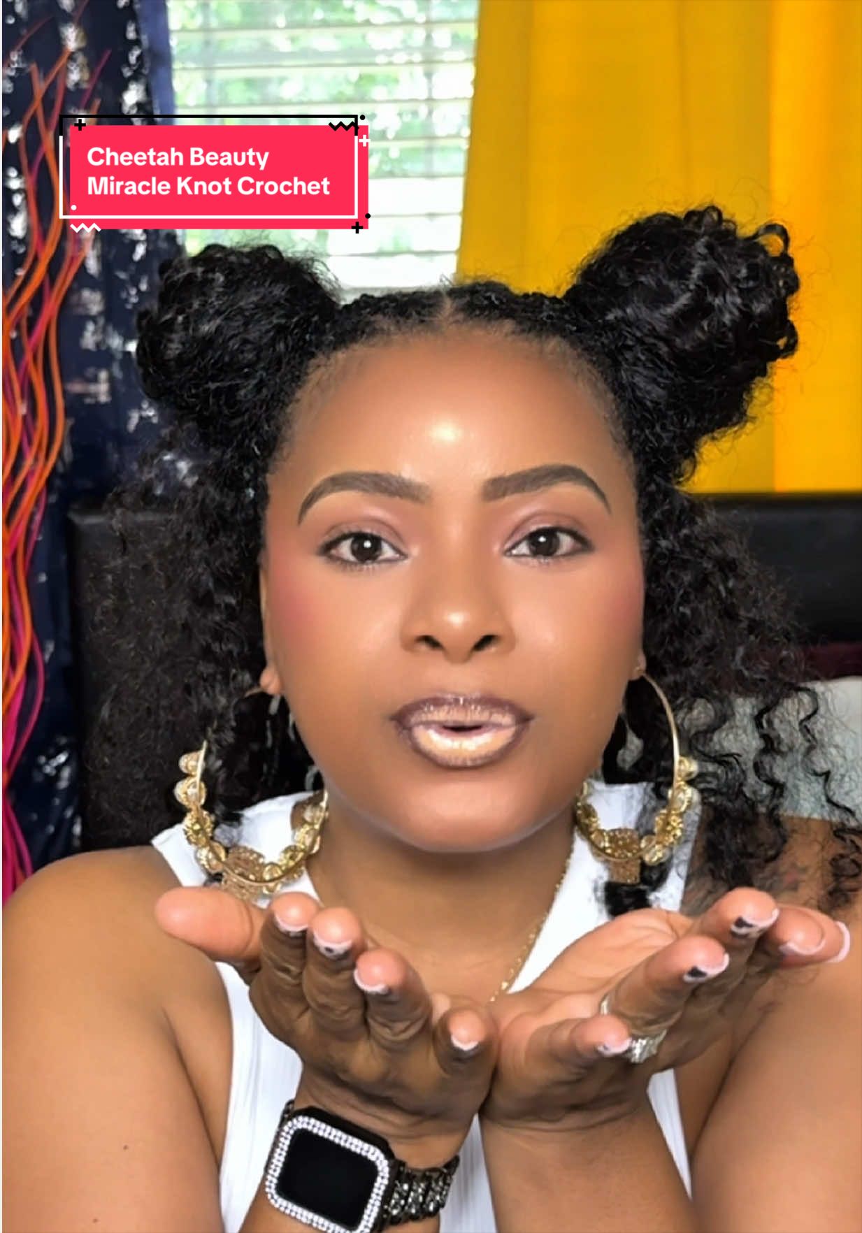 TikTok post by an influencer for Cheetah Beauty Hair Shop. Caption reads: [...] @Cheetah Beauty Hair Shop.