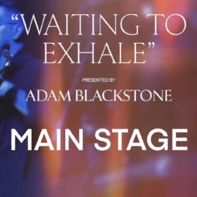 Instagram post by @adamblackstone for Essence. Caption reads: MAIN STAGE BLACK!!!!!! Join me SUNDAY for a....
