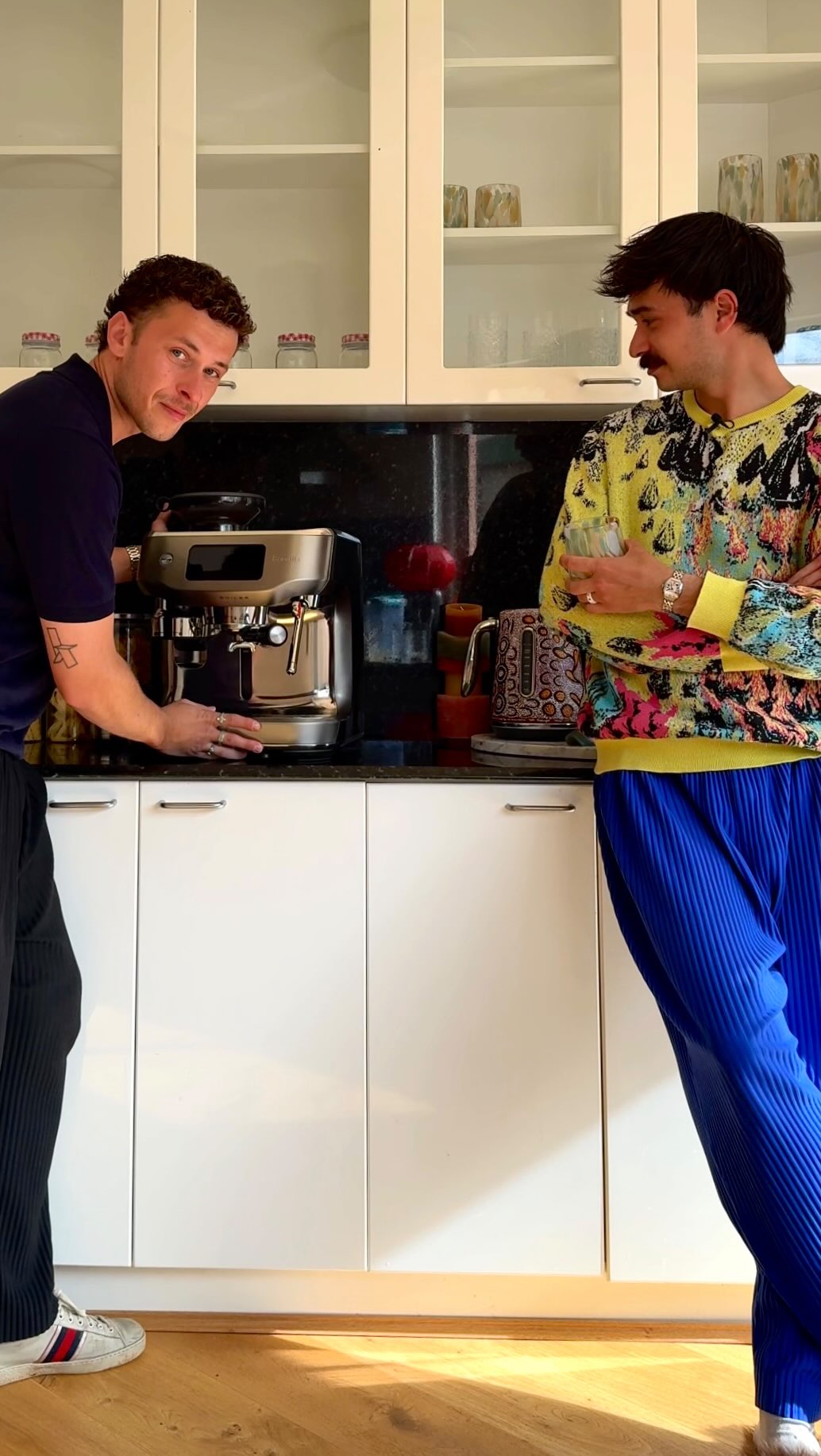 Instagram post by @joshandmattdesign for Breville. Caption reads: with the @breville Oracle Dual Boiler, it doesn’t....