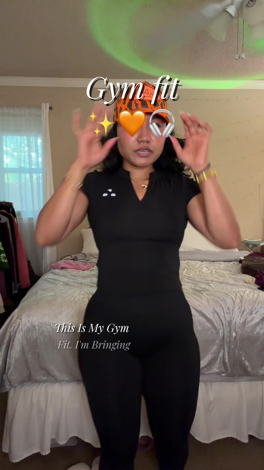 TikTok post by @milaveukiso for BRXL. Caption reads: [...] ✨🎧🧡 . @Von Dutch @FPA clothing store @BRXL....