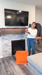 Instagram post by @ashleyimperfect for Sterilite Corporation. Caption reads: #sponsored 🎃👻 POV: Halloween prep just got....