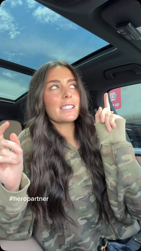 Instagram post by @brooke_lynnmilne for Hero Cosmetics. Caption reads: [...] when I was going back to school?!....
