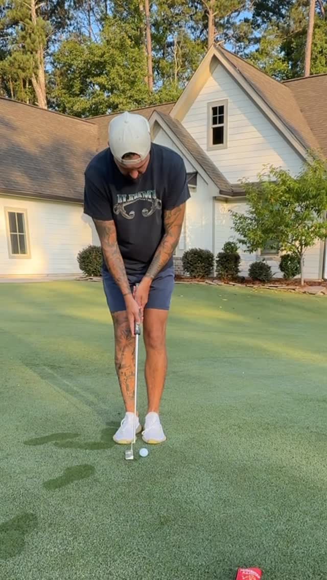 Instagram post by @southernlawndaddy for BURLEBO. Caption reads: [...] #husbandandwife #lawncare #puttinggreen....