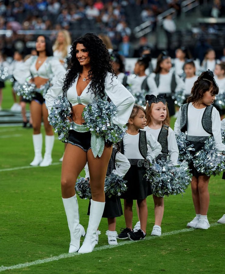 Instagram post by @raiderettes for Intermountain Health. Caption reads: #ad Presented by @intermountain - Our very own pro....