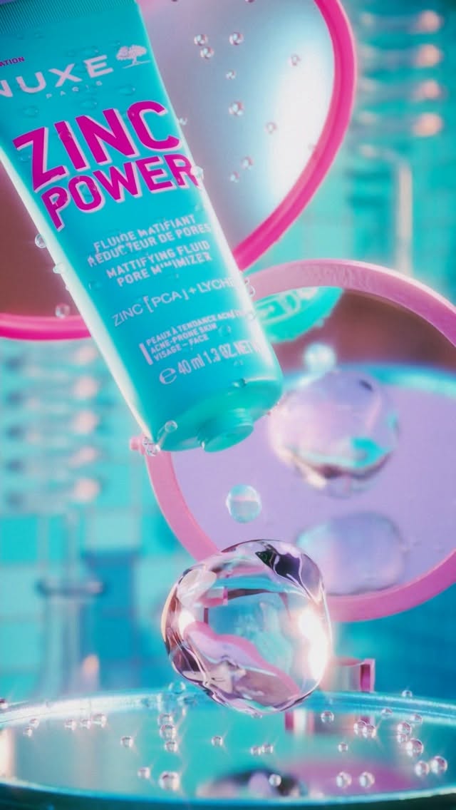 Instagram post by @ginnijoie for NUXE. Caption reads: Behind the scenes of the animation I created for....