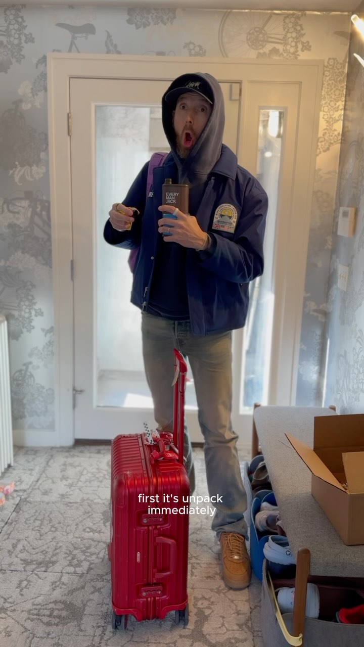 Instagram post by @timmchiusano for Every Man Jack. Caption reads: a true pr unboxing story starring my dad, and....