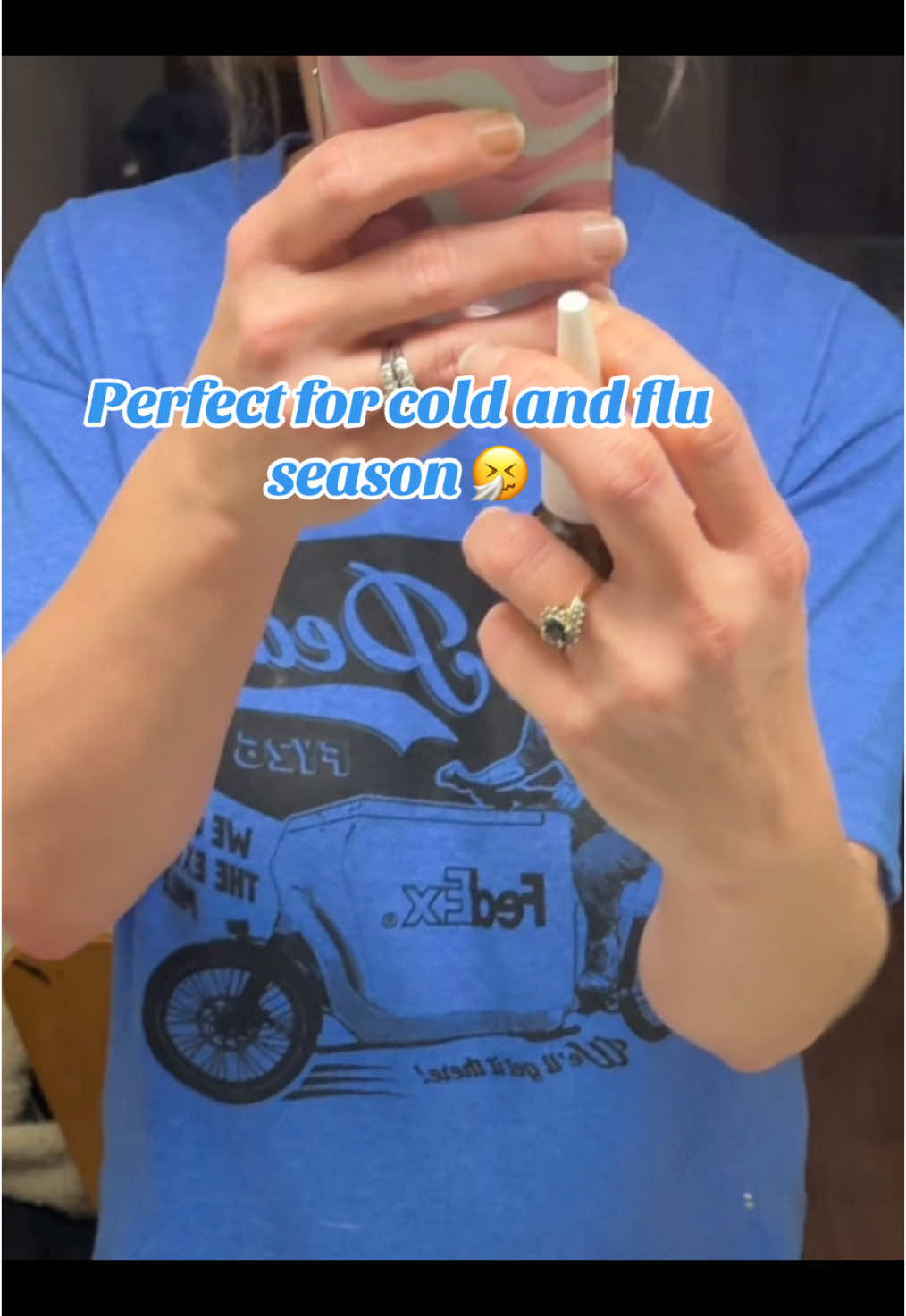 TikTok post by @nickeltoes for Triquetra Health. Caption reads: Nasomin is perfect for the cold and flu season! ....